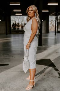 Absolutely Elegant One Shoulder Midi Curves sold by Impressions