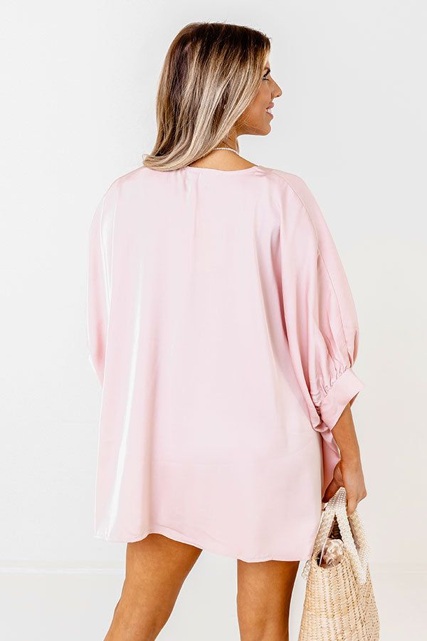 Everyday Dreams Satin Shift Top in Light Pink sold by Impressions product image thumbnail 3
