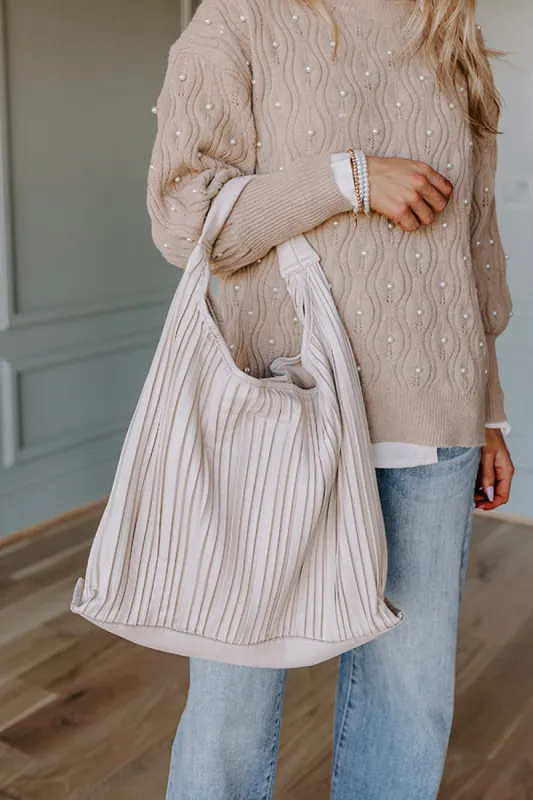 Change It Up Faux Leather Tote In Cream sold by Impressions