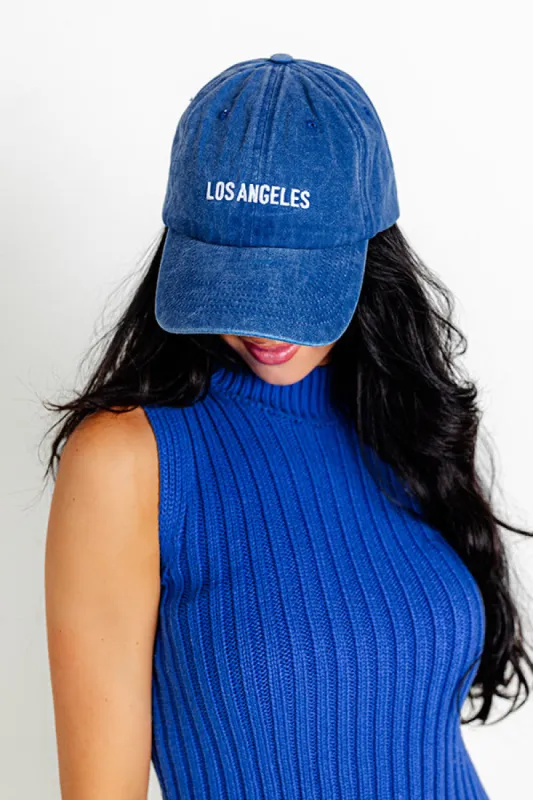Los Angeles Embroidered Baseball Cap in Blue sold by Impressions