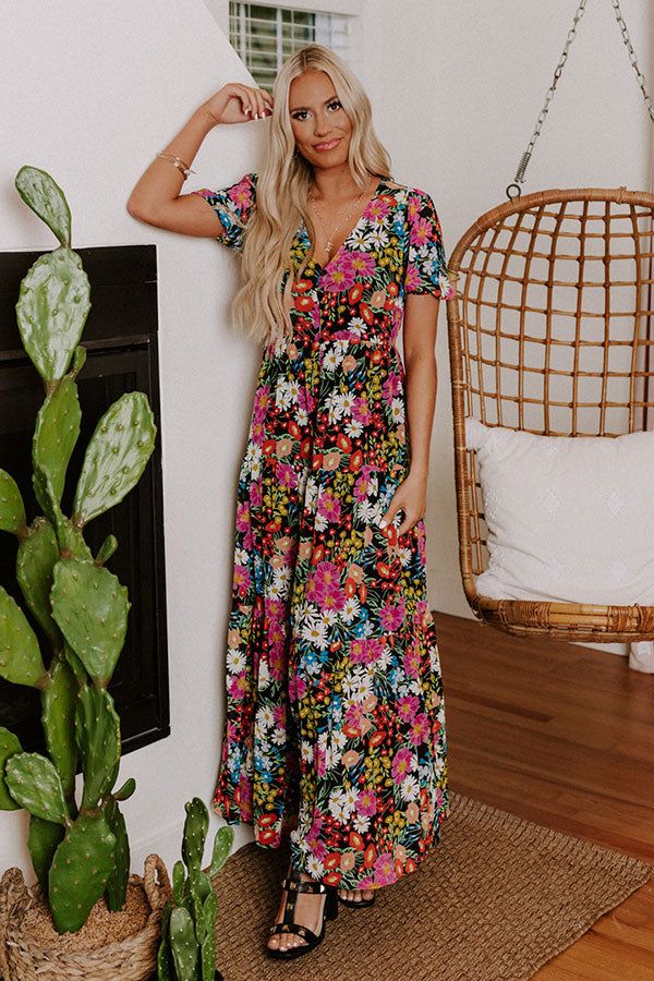 Only Sunshine Floral Maxi In Black sold by Impressions product image thumbnail 4