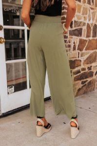 Urban Wonders High Waist Pants In Sage sold by Impressions
