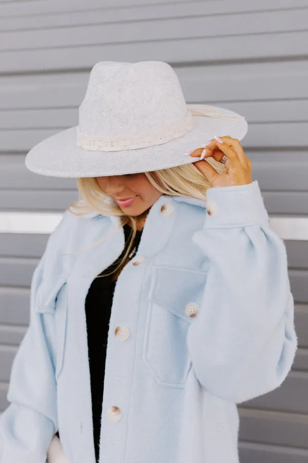 Sweet Charisma Felt Fedora In Grey sold by Impressions product image thumbnail 2