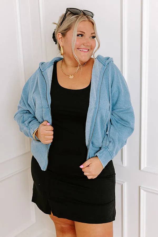 Along The Path Sweater In Blue Curves sold by Impressions product image thumbnail 5