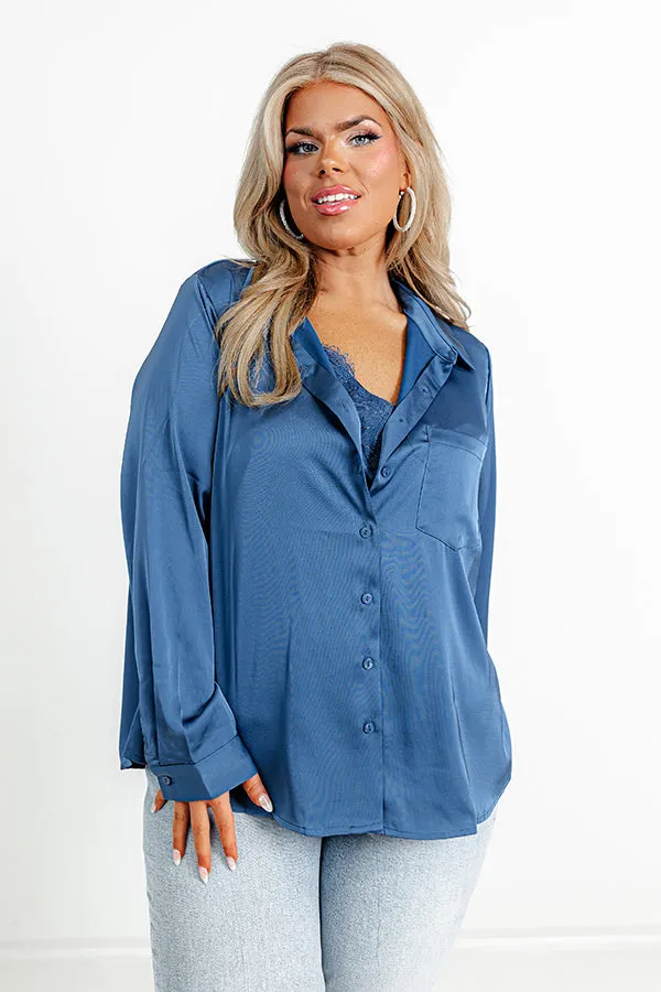 Once In A Lifetime Satin Top In Riverside Curves sold by Impressions product image thumbnail 3