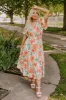 Sunny Sangria Floral Midi Dress in Mint Curves sold by Impressions