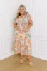 Sunny Sangria Floral Midi Dress in Mint Curves sold by Impressions