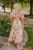 Sunny Sangria Floral Midi Dress in Mint Curves sold by Impressions