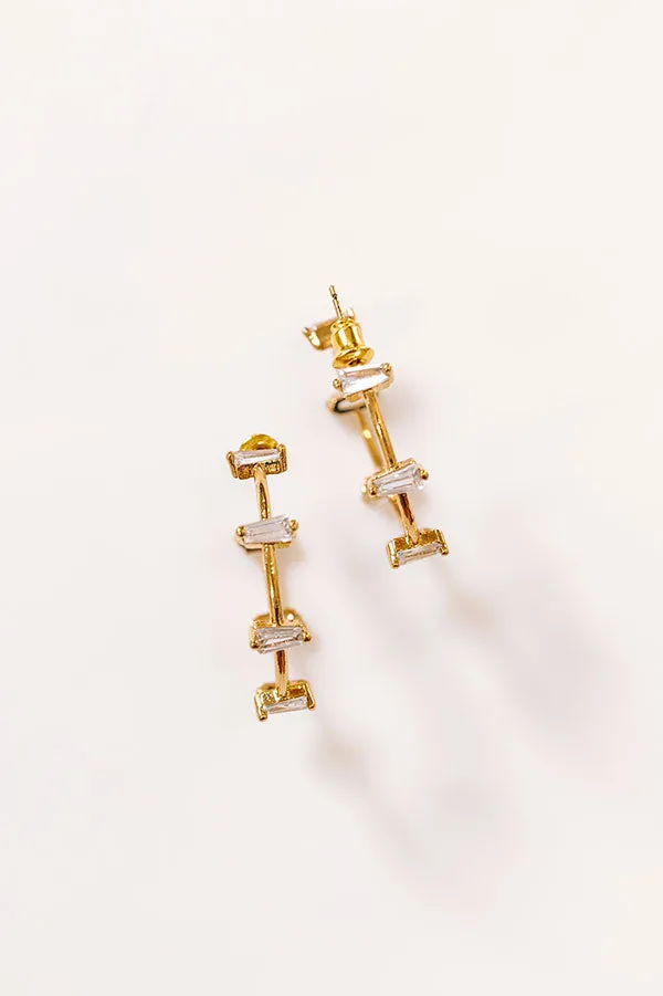 Cue The Sparkles Cubic Zirconia Hoop Earrings sold by Impressions product image thumbnail 2