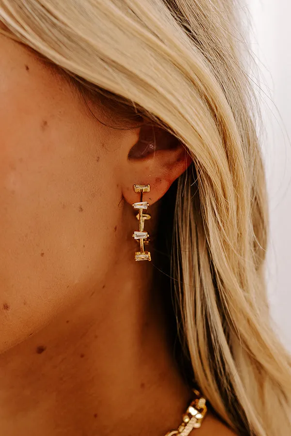 Cue The Sparkles Cubic Zirconia Hoop Earrings sold by Impressions product image thumbnail 3