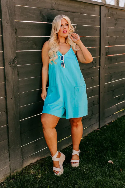 Beach Retreat Romper in Turquoise Curves sold by Impressions