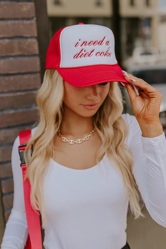 I Need A Diet Coke Embroidered Trucker Hat sold by Impressions