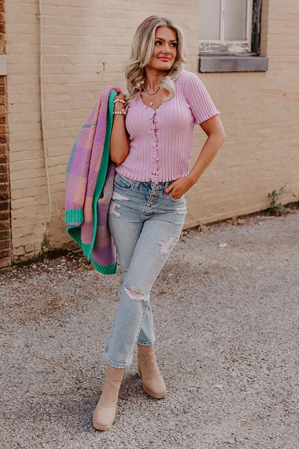 Everyday Marvelous Ribbed Top In Lavender sold by Impressions product image thumbnail 2