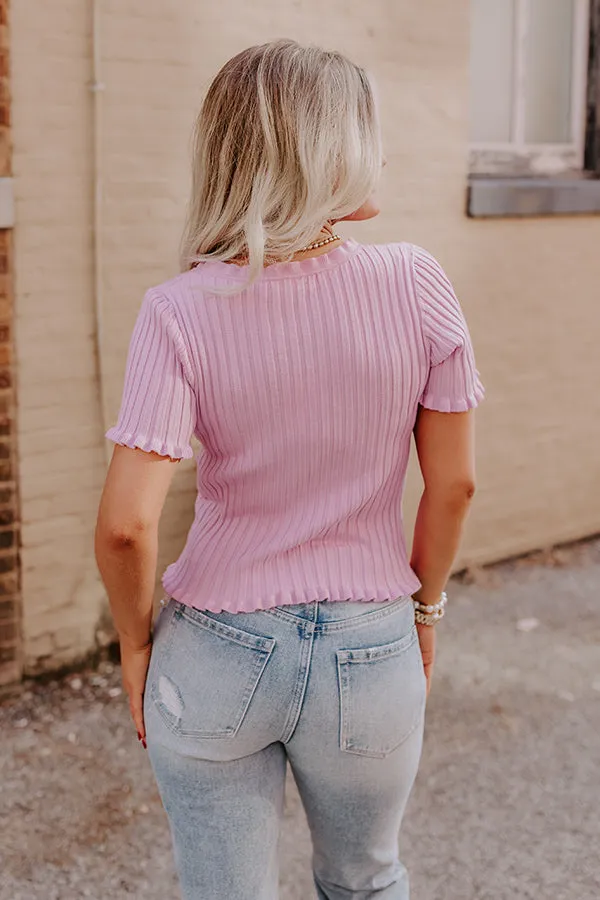 Everyday Marvelous Ribbed Top In Lavender sold by Impressions product image thumbnail 5