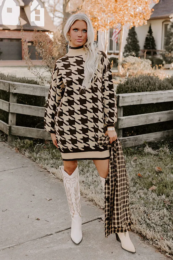 Smooth Sounds Houndstooth Sweater Dress sold by Impressions product image thumbnail 2