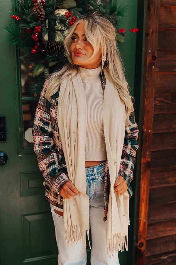 Escape To Comfort Embellished Scarf In Cream sold by Impressions product image thumbnail 4