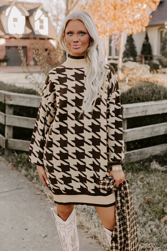 Smooth Sounds Houndstooth Sweater Dress sold by Impressions