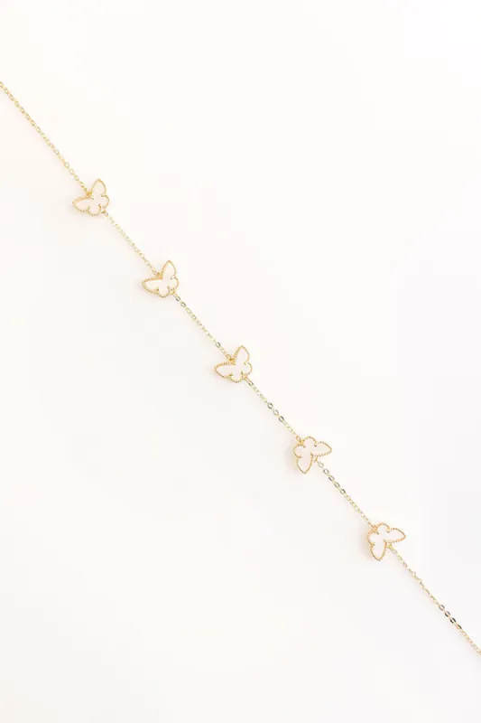 Butterfly Garden Necklace in Ivory sold by Impressions