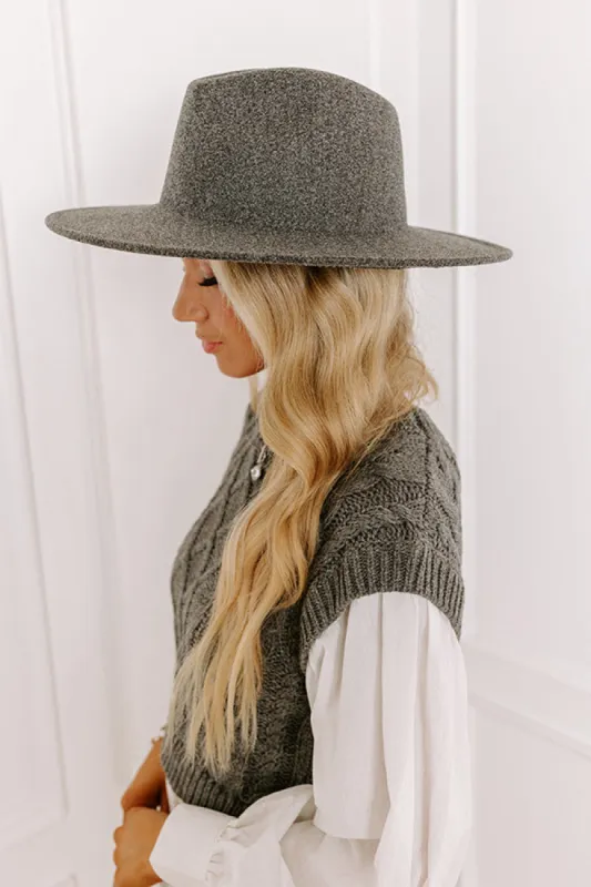 Crisp Breeze Felt Fedora in Heathered Charcoal sold by Impressions