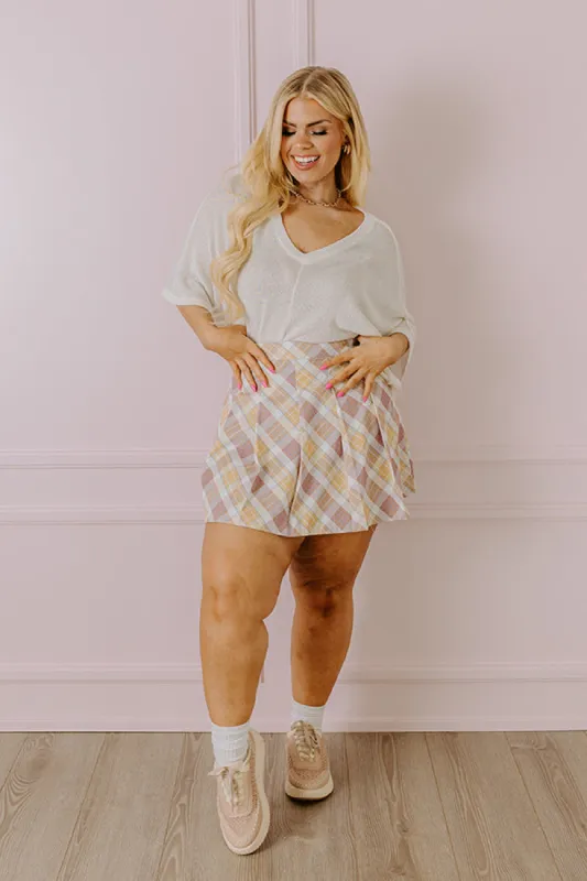 Magic Melody Wrap Skirt in Primrose Yellow Curves sold by Impressions