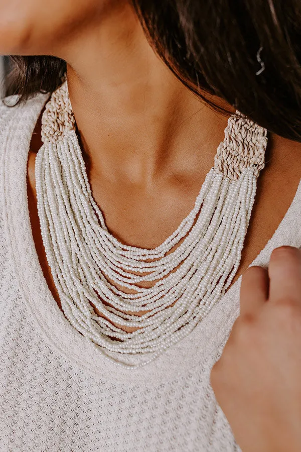 Boarding First Class Beaded Necklace sold by Impressions