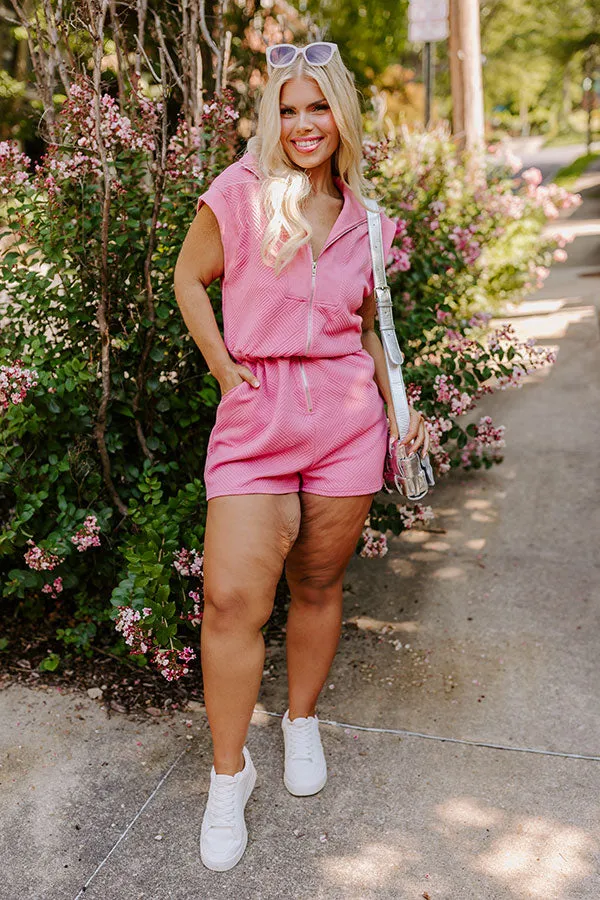 Coffee Run Cutie Romper in Pink Curves sold by Impressions product image thumbnail 5