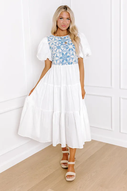 Southern Smiles Crochet Midi in Sky Blue sold by Impressions
