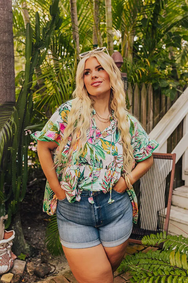 Tropical Treasures Shift Top in Ivory Curves sold by Impressions product image thumbnail 4