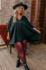 Everyday Dreams Satin Shift Top in Black Curves sold by Impressions