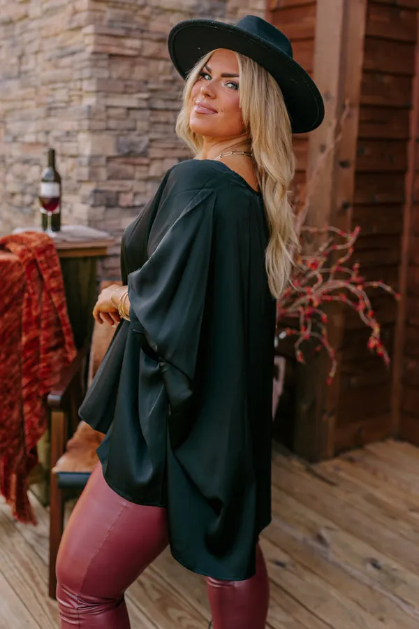 Everyday Dreams Satin Shift Top in Black Curves sold by Impressions product image thumbnail 3