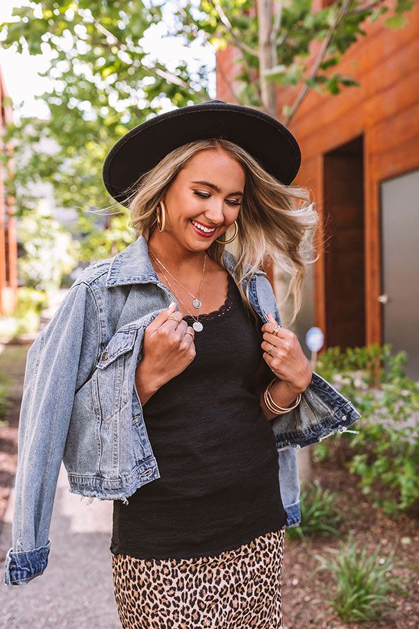 Casual Friday Lace Trim Tank In Black sold by Impressions product image thumbnail 4