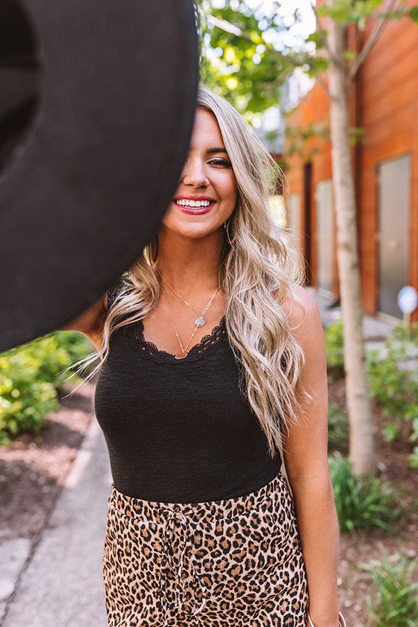 Casual Friday Lace Trim Tank In Black sold by Impressions product image thumbnail 5