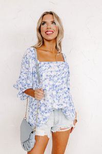 Moving To The Keys Top In Periwinkle sold by Impressions