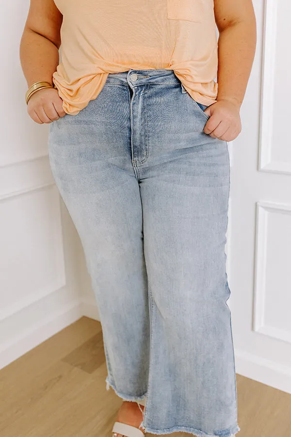 Risen Anita High Waist Crop Flare in Light Wash Curves sold by Impressions product image thumbnail 2