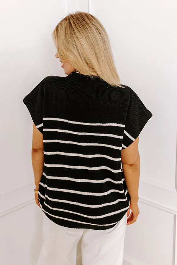 Paris Mornings Stripe Sweater Top in Black Curves sold by Impressions product image thumbnail 4