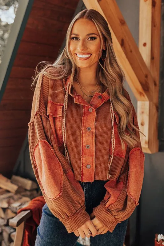 Autumn Sweetheart Waffle Knit Sweater In Rust sold by Impressions