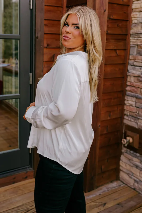 Roaming The City Button Up in Ivory Curves sold by Impressions product image thumbnail 4