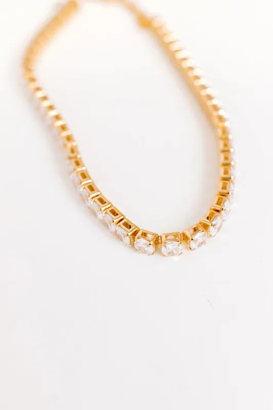 Real Romance Cubic Zirconia Necklace In Gold sold by Impressions