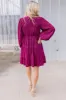 Sleek Sophistication Mini Dress In Dark Fuchsia sold by Impressions