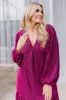 Sleek Sophistication Mini Dress In Dark Fuchsia sold by Impressions