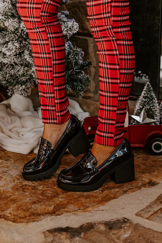 The Amara Patent Heel Loafer In Black sold by Impressions