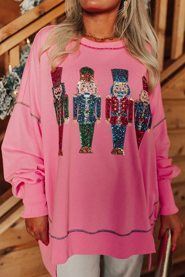 Nutcrackers March Oversized Sequin Sweatshirt sold by Impressions product image thumbnail 2