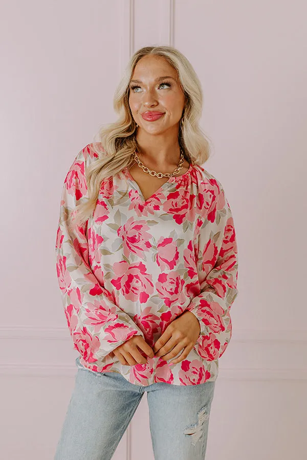 So Easy To Love Floral Top in Light Pink sold by Impressions product image thumbnail 2