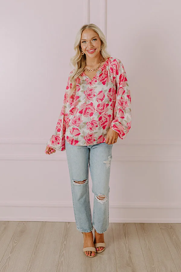 So Easy To Love Floral Top in Light Pink sold by Impressions product image thumbnail 3