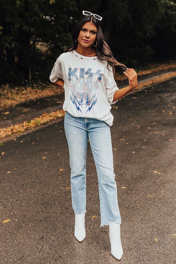 Kiss 74 Oversized Distressed Graphic Tee sold by Impressions product image thumbnail 5