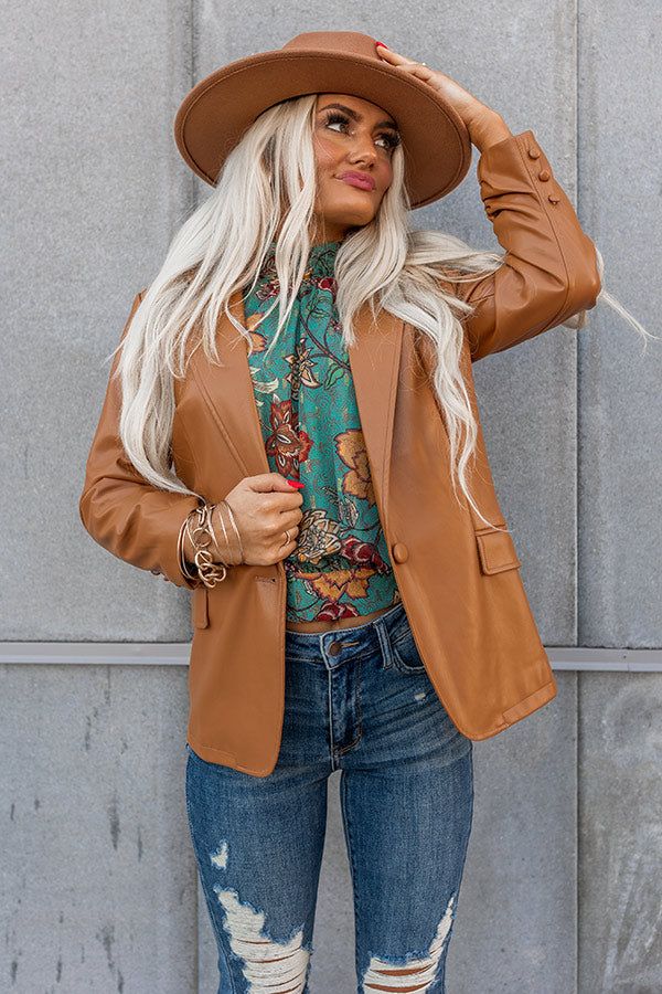 Excellent Taste Faux Leather Blazer sold by Impressions product image thumbnail 2