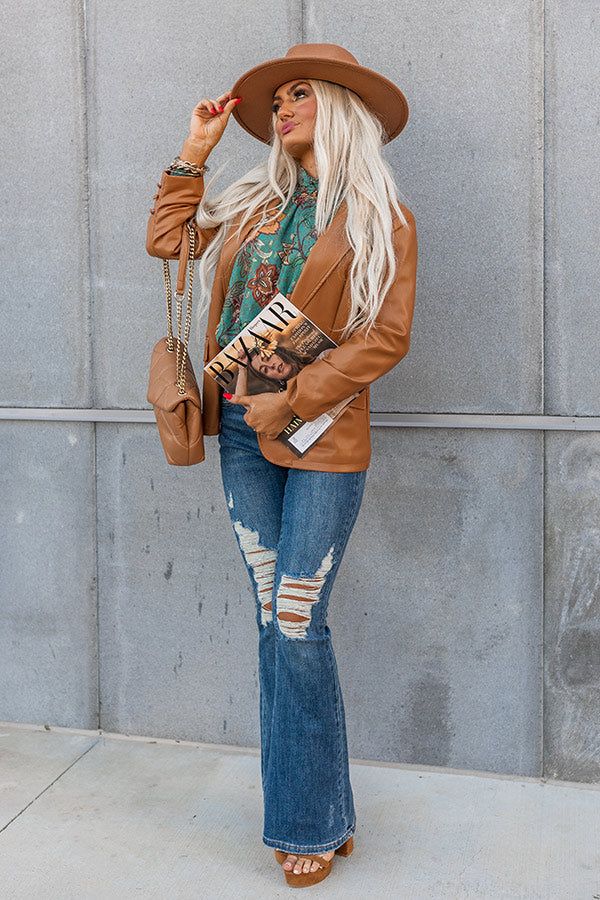 Excellent Taste Faux Leather Blazer sold by Impressions