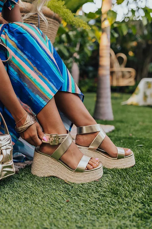 The Miranda Metallic Wedge in Gold sold by Impressions product image thumbnail 2