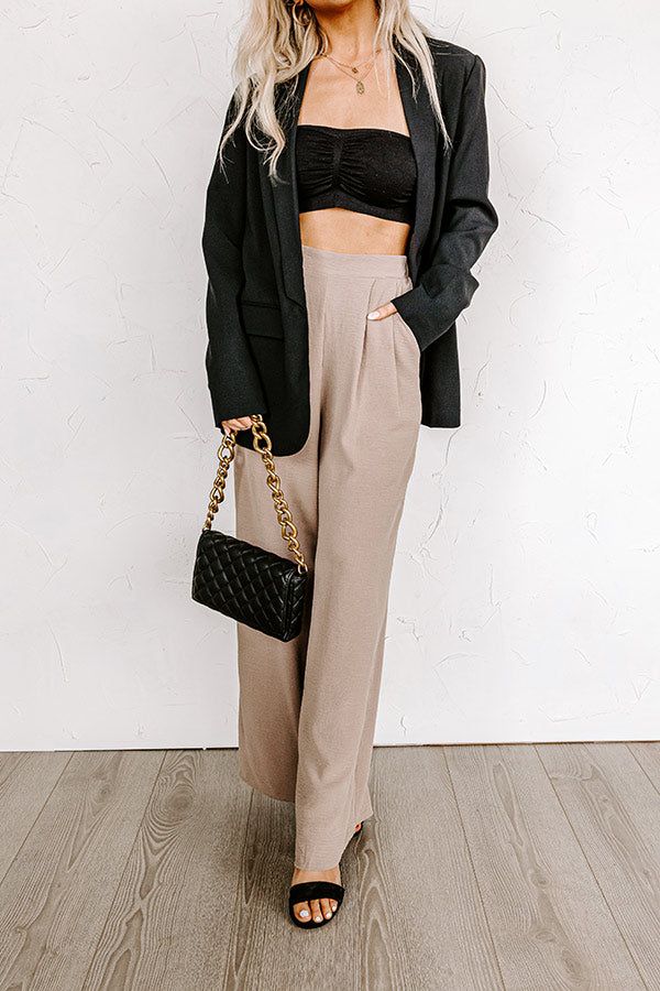 The Maddie High Waist Trousers In Taupe sold by Impressions product image thumbnail 2
