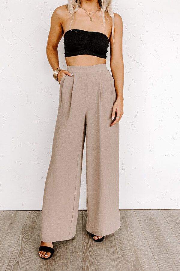 The Maddie High Waist Trousers In Taupe sold by Impressions product image thumbnail 3